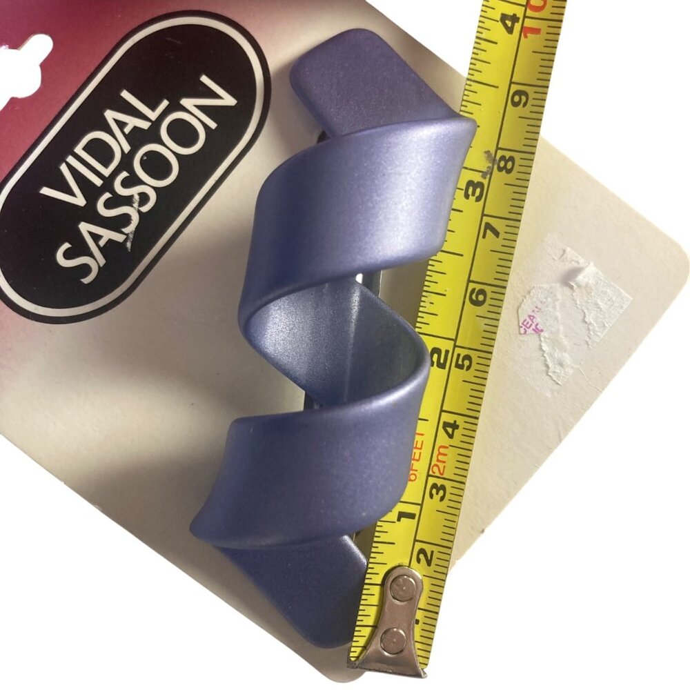 Vintage 90s Vidal Sassoon Purple Barrette Hair Clip Spiral Coil 4 in New - Picture 6 of 6